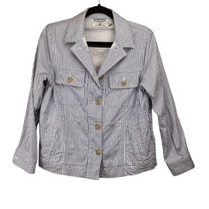 Vineyard Vines Striped Shirt Jacket Size XS Button Down Lyocell Blend‎ Nautical